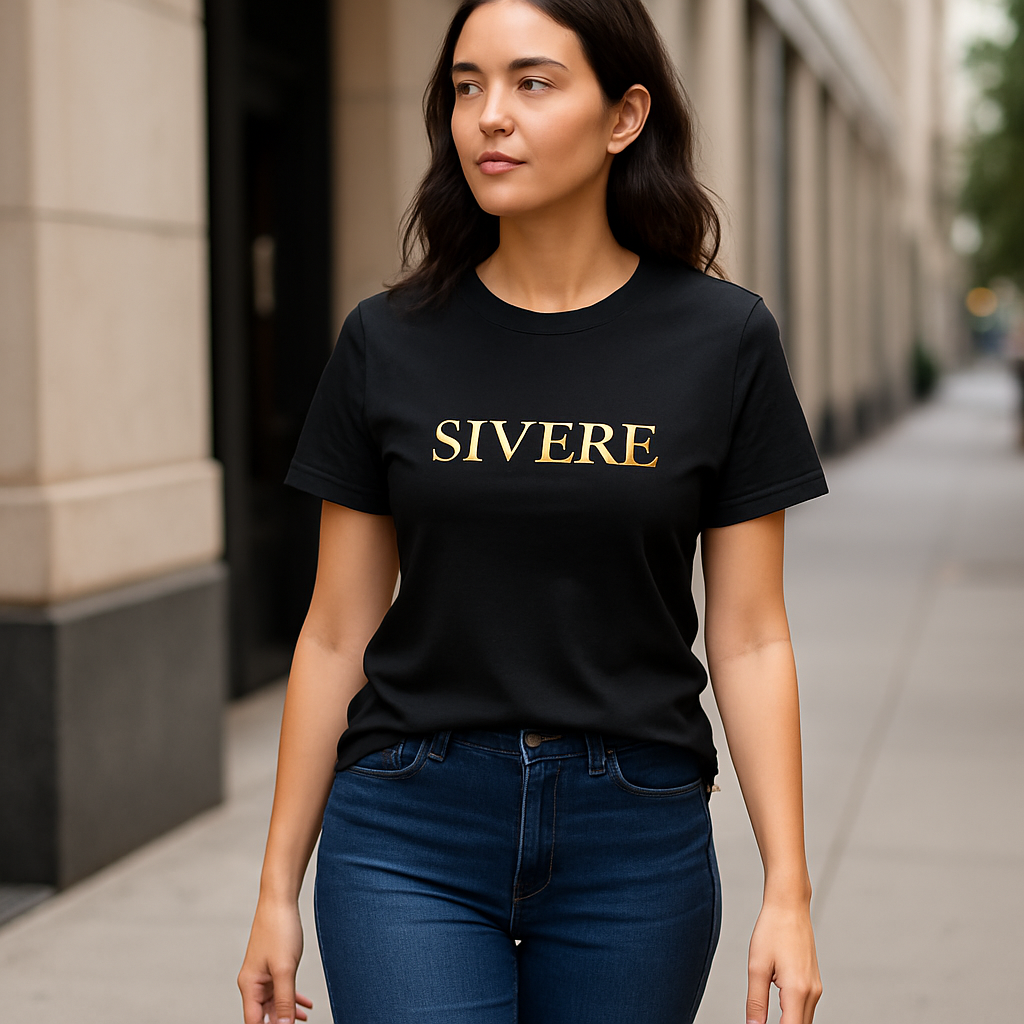 SIVERE Midnight Gold Essential Tee
